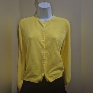 Lilly Pulitzer Yellow Cardigan Sweater